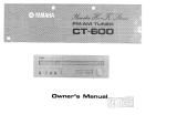Yamaha CT-600 Owner's manual