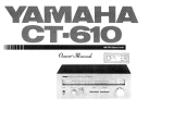 Yamaha CT-610 Owner's manual