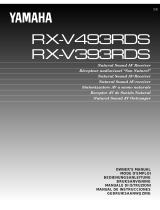 Yamaha RX-V393RDS User manual