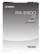 Yamaha RX-E600 Owner's manual