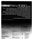 Yamaha RX-V1050 Owner's manual