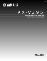 Yamaha RX-V395RDS Owner's manual