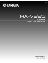 Yamaha RX-V995 User manual