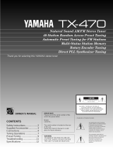 Yamaha TX-470 Owner's manual