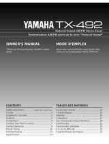 Yamaha TX-492 Owner's manual