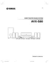 Yamaha AVX-S80 User manual