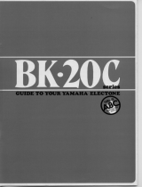 Yamaha Electone BK-20C Series Owner's manual