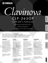 Yamaha Clavinova CLP-265GP Owner's manual