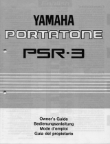 Yamaha Portatone PSR-3 Owner's manual