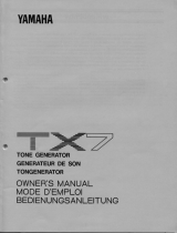 Yamaha TX7 User manual