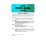 Yamaha DX200 Owner's manual