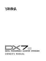 Yamaha DX7s User manual
