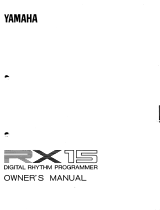 Yamaha RX15 Owner's manual