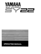 Yamaha SY22 Owner's manual