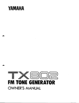 Yamaha TX 802 User manual