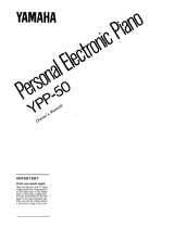 Yamaha YPP-50 User manual