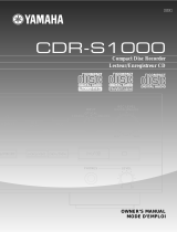 Yamaha CDRS1000 User manual