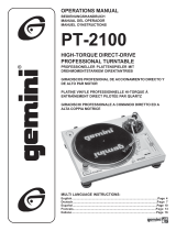 Gemini Turntable PT 2100 User manual