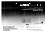 Yamaha P-850 Owner's manual