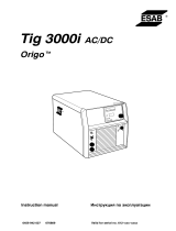 ESAB Tig 3000i AC/DC Origo™ Tig 3000i AC/DC User manual