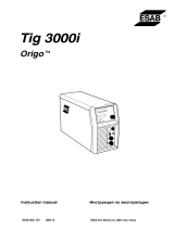 ESAB Tig 3000i Origo™ Tig 3000i User manual