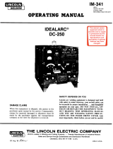 Lincoln Electric DC-250 Operating instructions