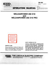 Lincoln Electric Weldanpower 250 Operating instructions