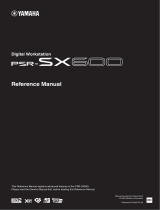 Yamaha PSR-SX600 User manual