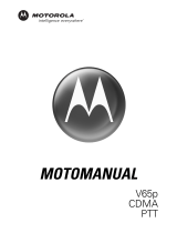 Motorola V65P CDMA PTT User manual