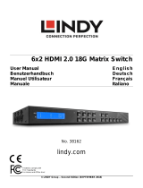 Lindy 6x2 HDMI 2.0 18G Matrix Switch User manual