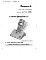Panasonic Cordless Telephone kx-tcd725em User manual