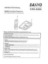 Sanyo CAS-A9000 User manual