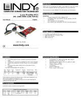 Lindy 2 Port Low Profile Serial RS-232 Card, PCI User manual