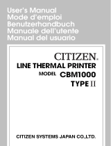 Citizen CBM-1000 User manual