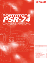 Yamaha PortaTone PSR - 74 Owner's manual