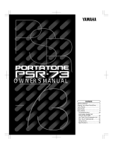 Yamaha PortaTone PSR-73 Owner's manual