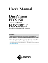 Eizo FDX1501T User manual
