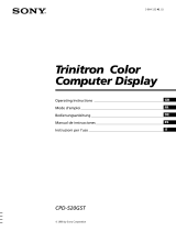 Sony Computer Monitor CPD-520GST User manual