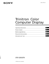 Sony Computer Monitor CPD-520GST9 User manual