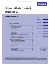 iiyama Vision Master Pro 514 HM204DT A User manual