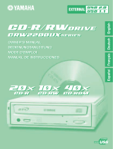 Yamaha CD Recordable/Rewritable Drive CRW2200S User manual