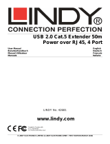 Lindy 50m 4 Port USB 2.0 Cat.5 Extender User manual