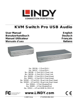 Lindy 4 Port DVI-I Dual Link, USB 2.0 & Audio KVM Switch Pro User manual