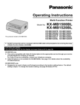 Panasonic KXMB1520BL Operating instructions