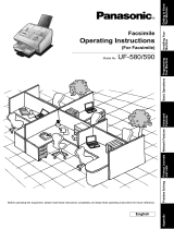 Panasonic UF580 Operating instructions