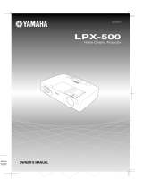 Yamaha LPX-500 User manual
