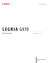 Canon LEGRIA GX 10 User guide