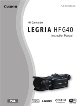 Canon LEGRIA HF G40 Owner's manual