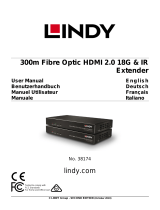 Lindy 300m Fibre Optic HDMI 18G & IR Extender User manual