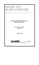 Daniel Model 2271 Flow Computer Owner's manual